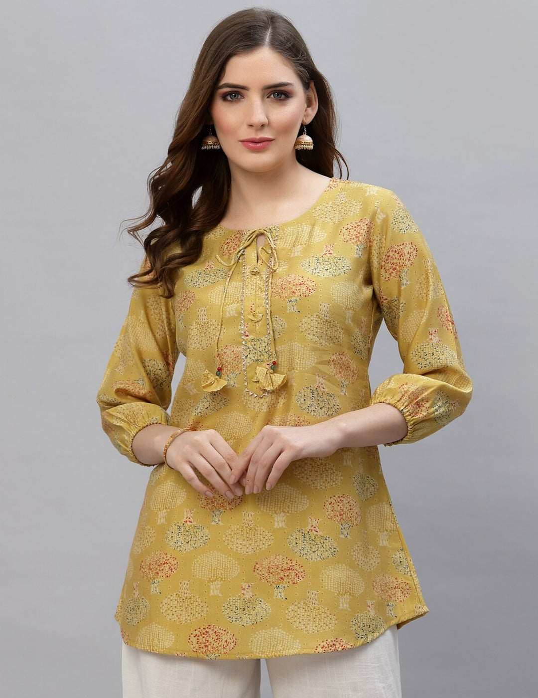 Yellow Short Kurti