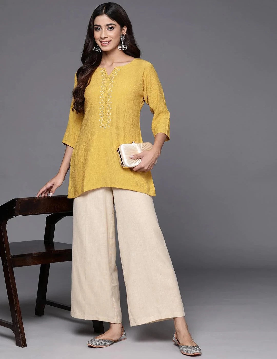 Yellow Short Kurti singapore