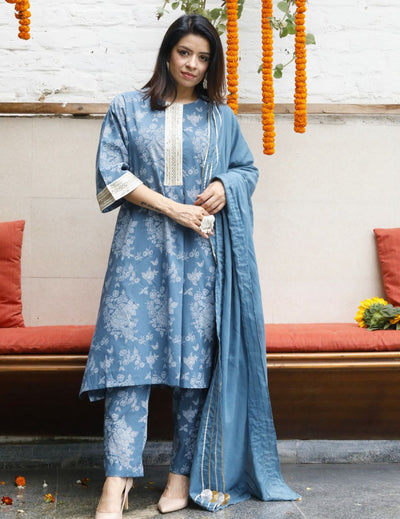 Khadi Kurta With Dupatta