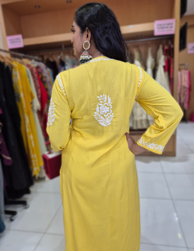 Yellow Chikankari Set