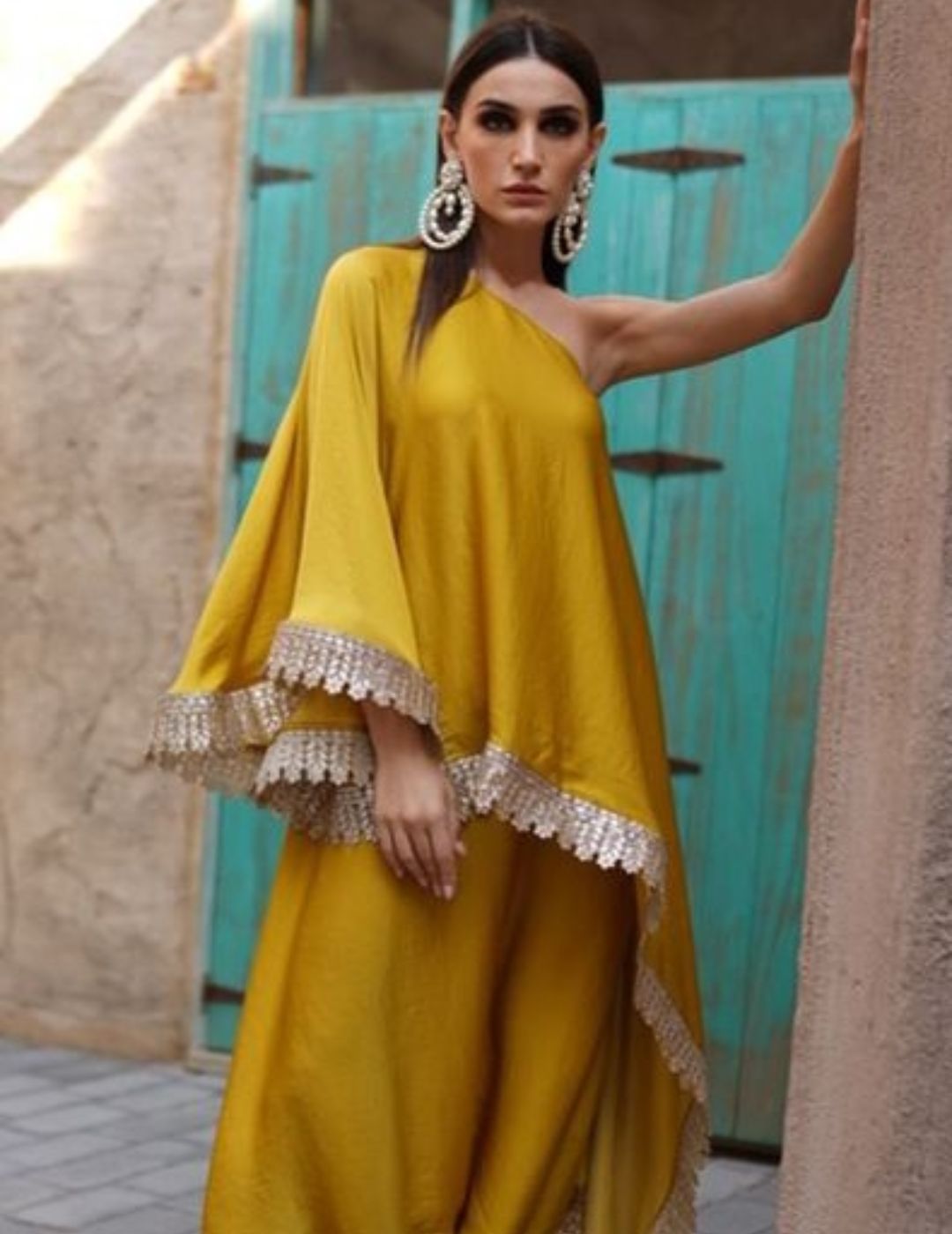 Mustard Dhoti Set