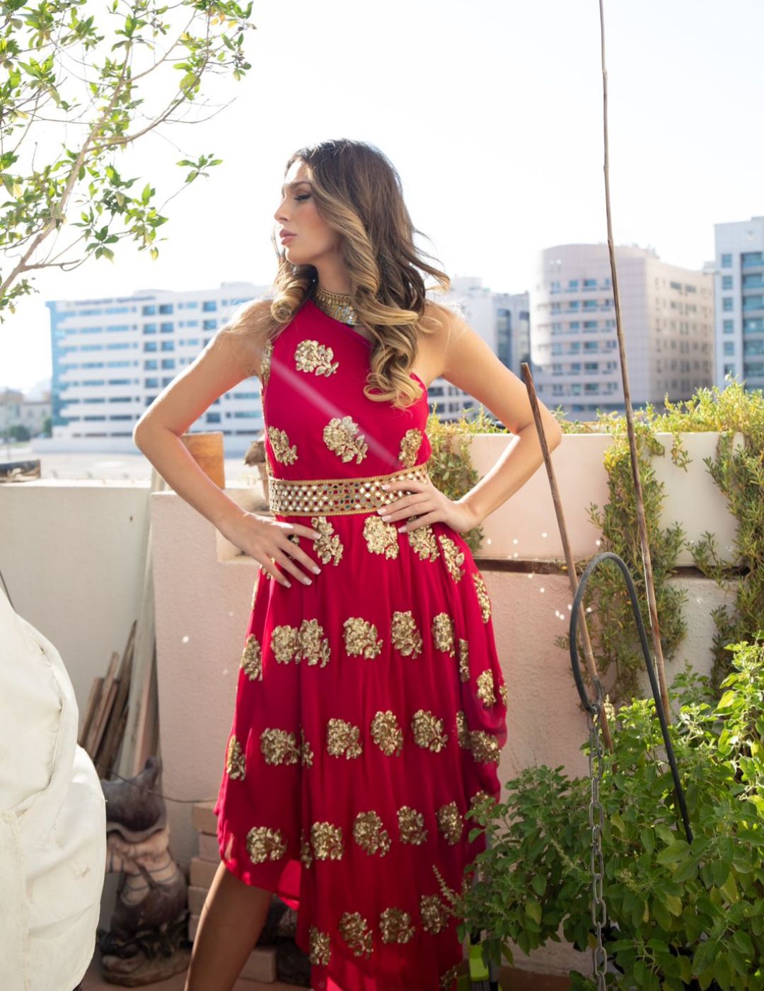 Red Toga Dress