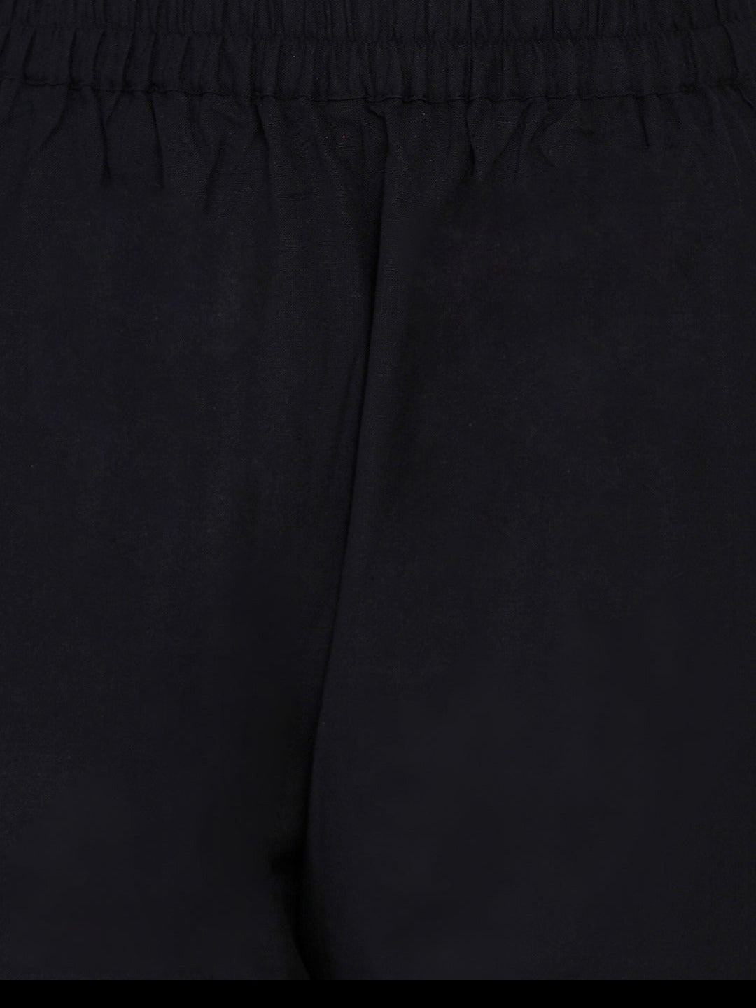 Black cotton flex petal pants