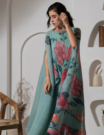 Green Flower Kaftan only