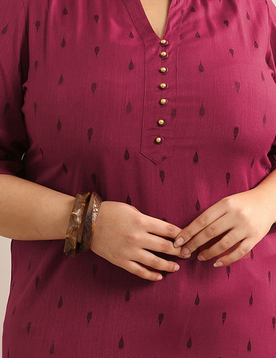 Maroon Short Kurti