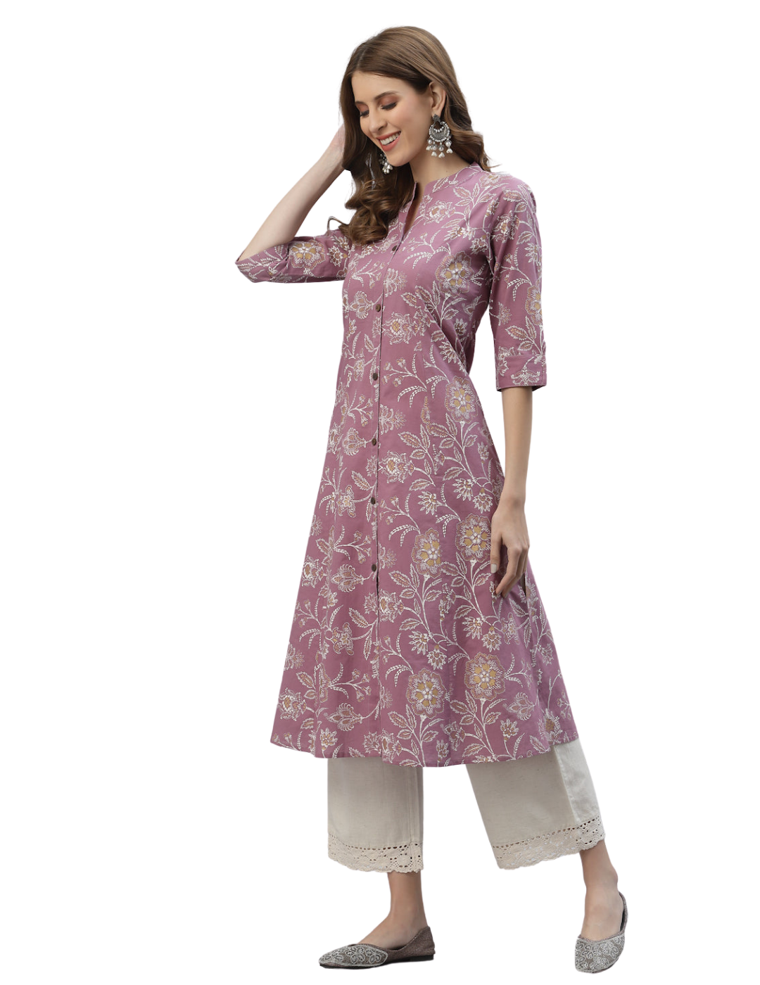 Floral Printed A-line Kurta