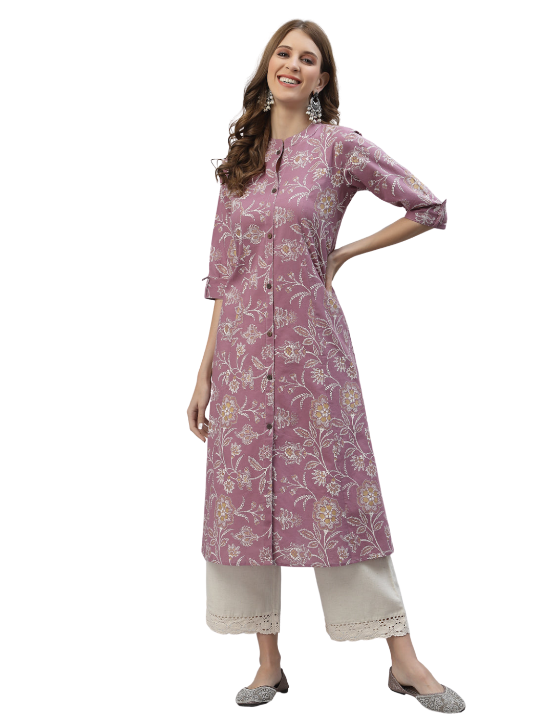 Floral Printed A-line Kurta