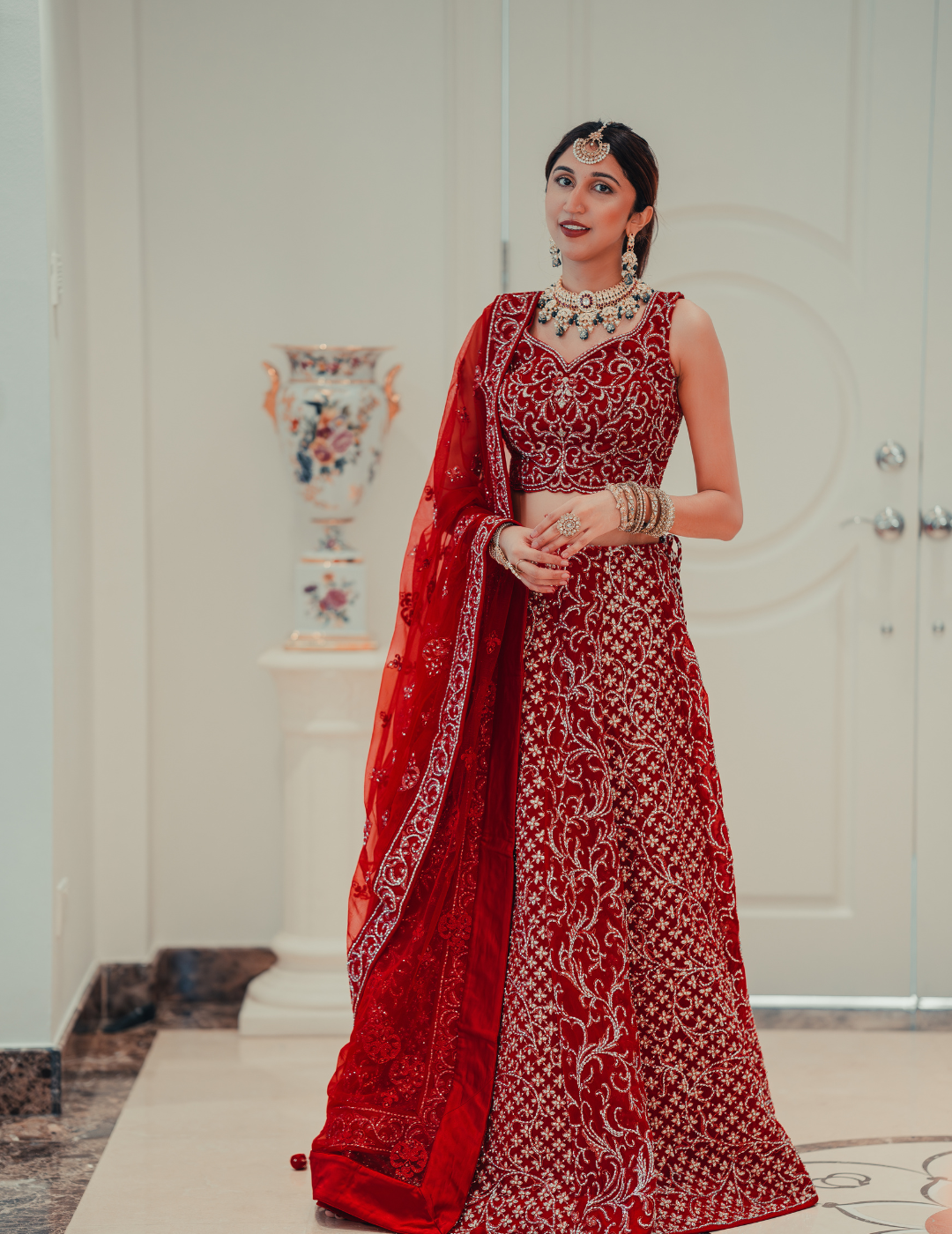 Exclusive Deep Maroon Lehenga