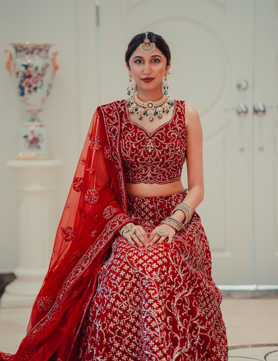 Exclusive Deep Maroon Lehenga