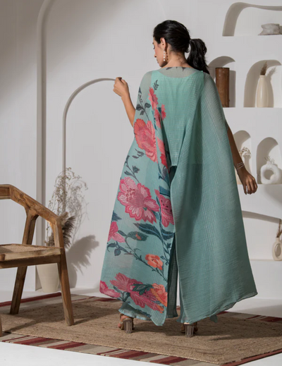 Green Flower Kaftan only