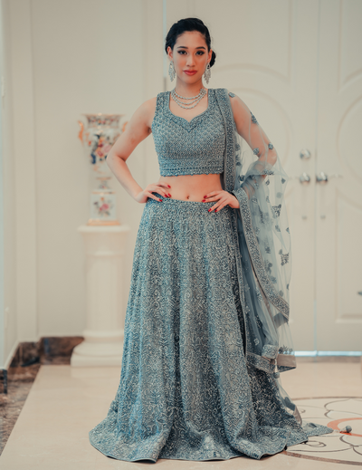 Exclusive Silver / Grey Lehenga