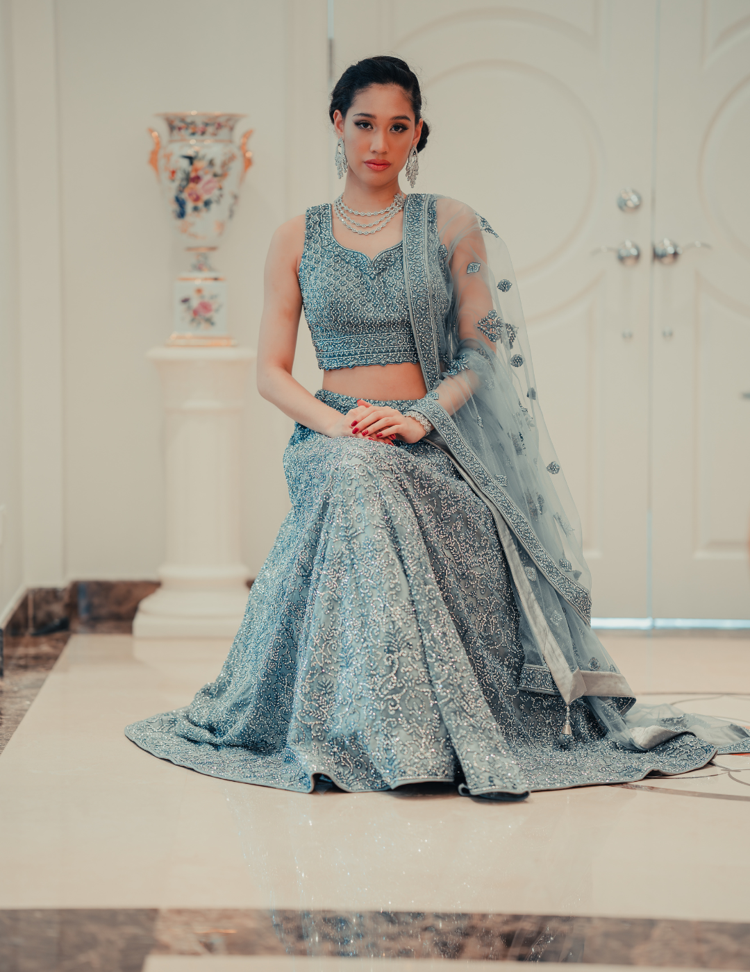 Exclusive Silver / Grey Lehenga