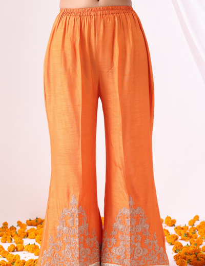 Riwaa Orange Halter Kurta Set