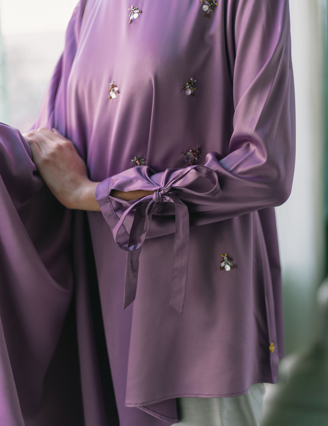 women Solid Lavender Shirt singapore