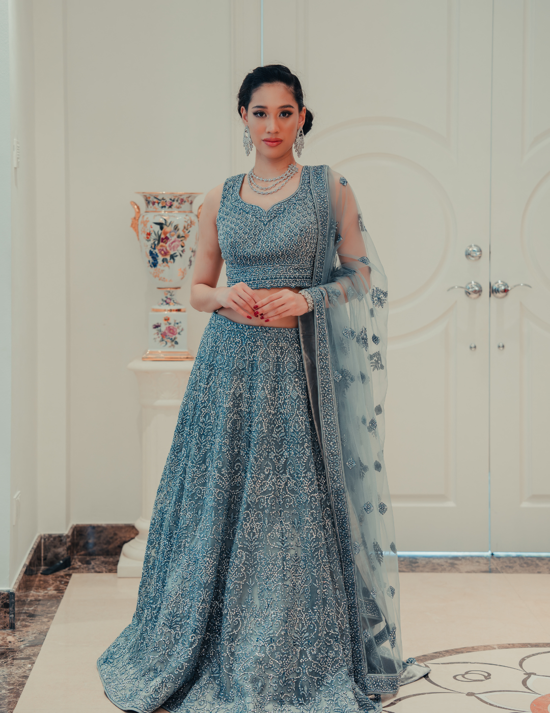 Exclusive Silver / Grey Lehenga