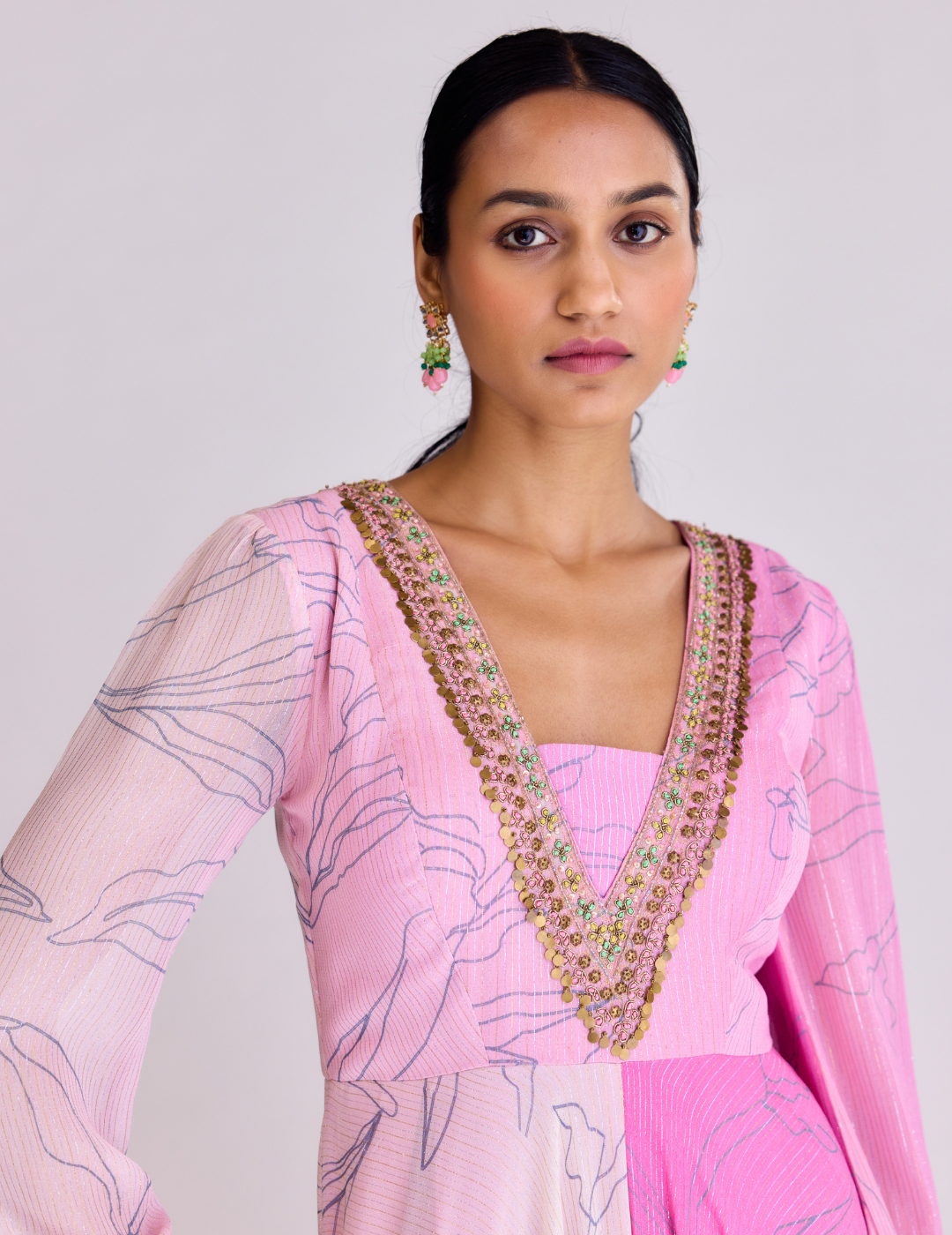 Sequins Embroidered Anarkali