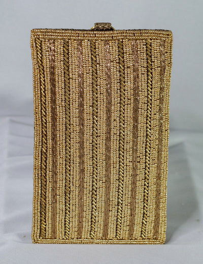 Gold Hand Embellished Phone Pouch