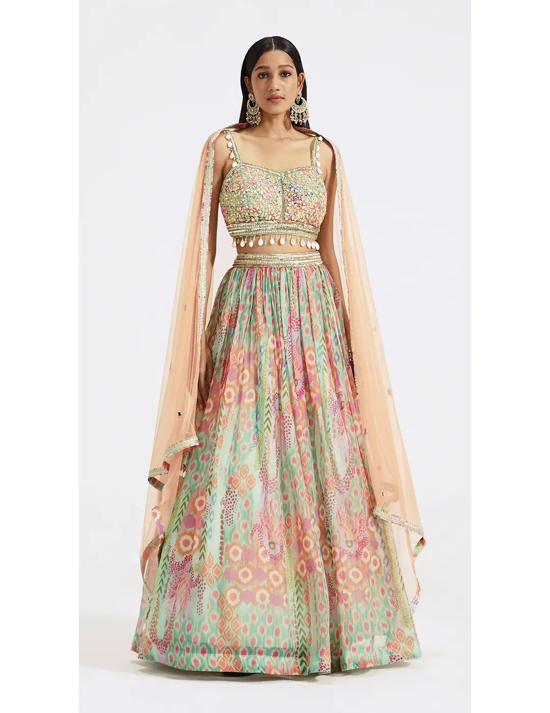 Multicoloured Lehenga Set