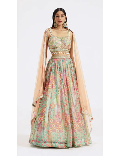 Multicoloured Lehenga Set