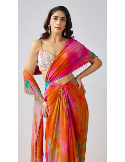 The Sunlit Horizon Saree