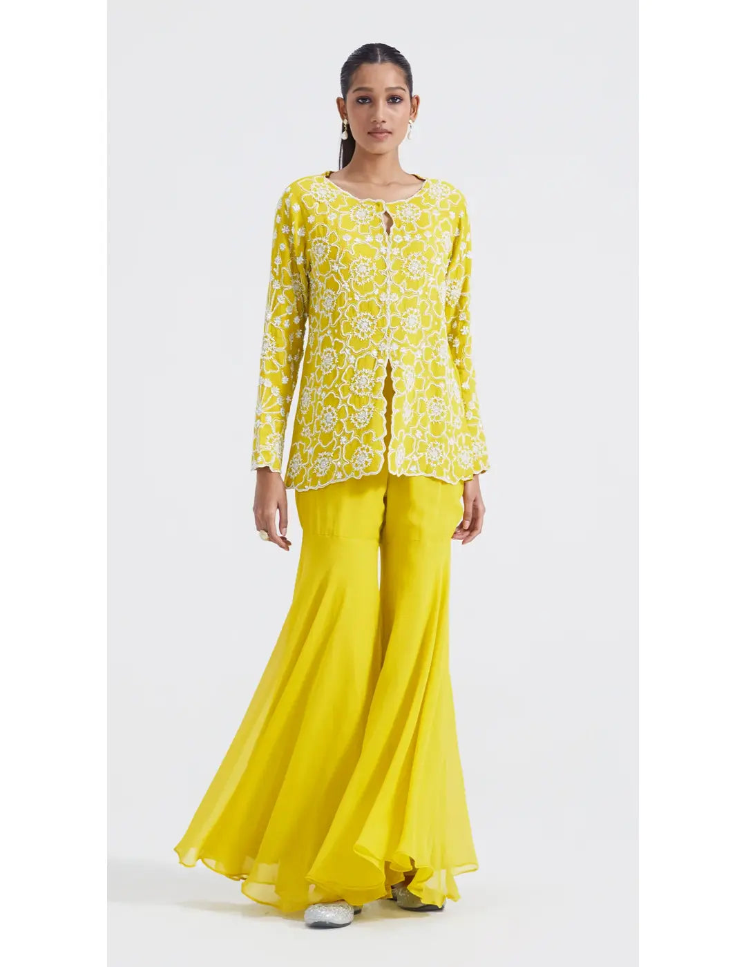 Yellow Embroidered Co-ords