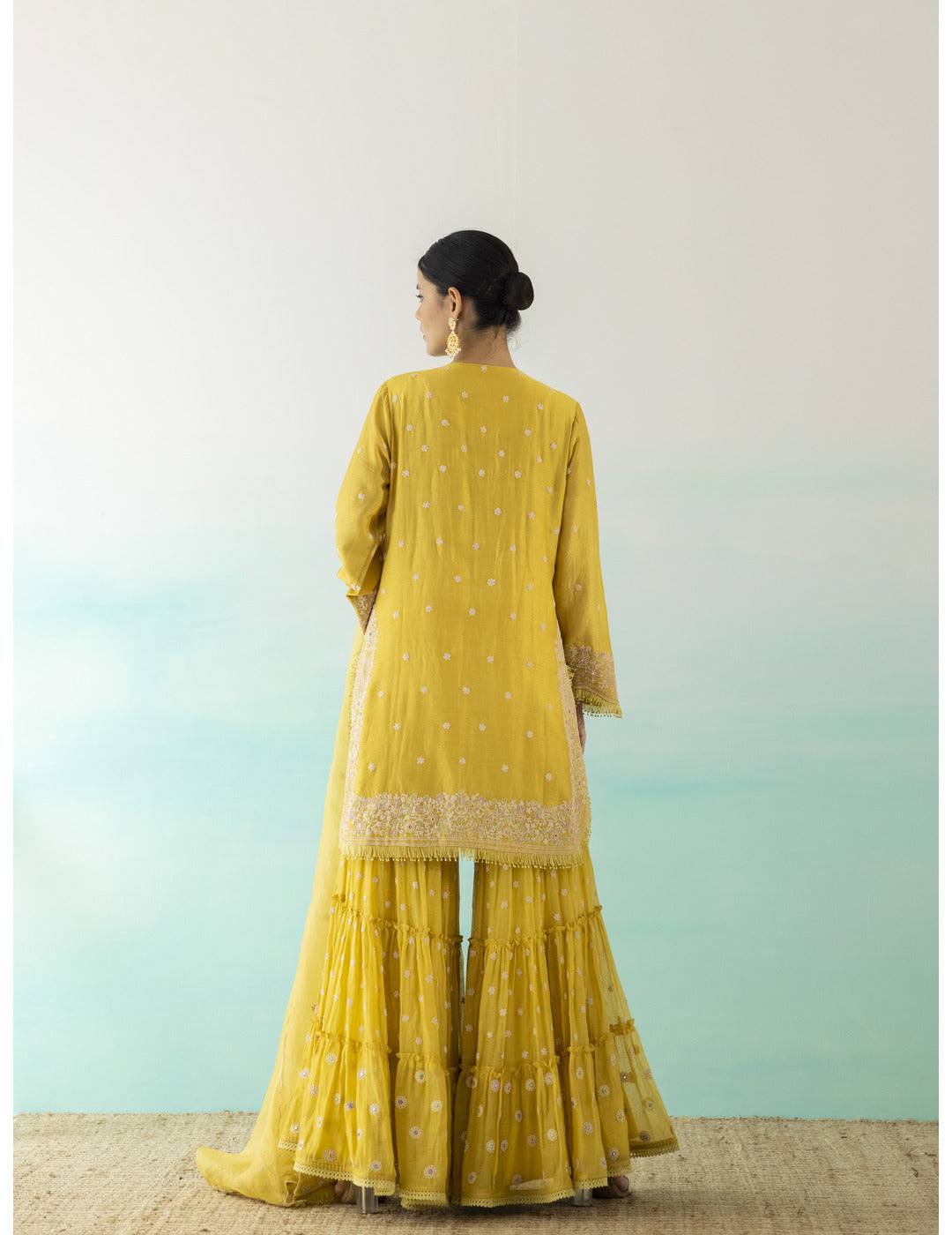 Yellow Embroidered Suit Set