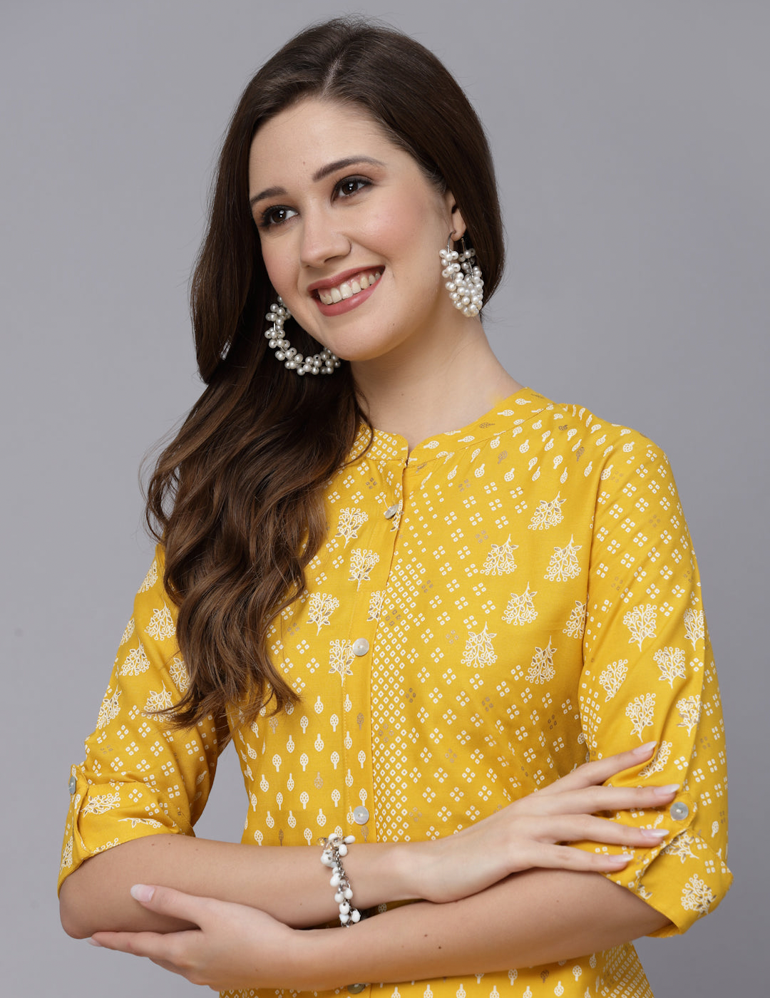 Mustard A-Line Kurta