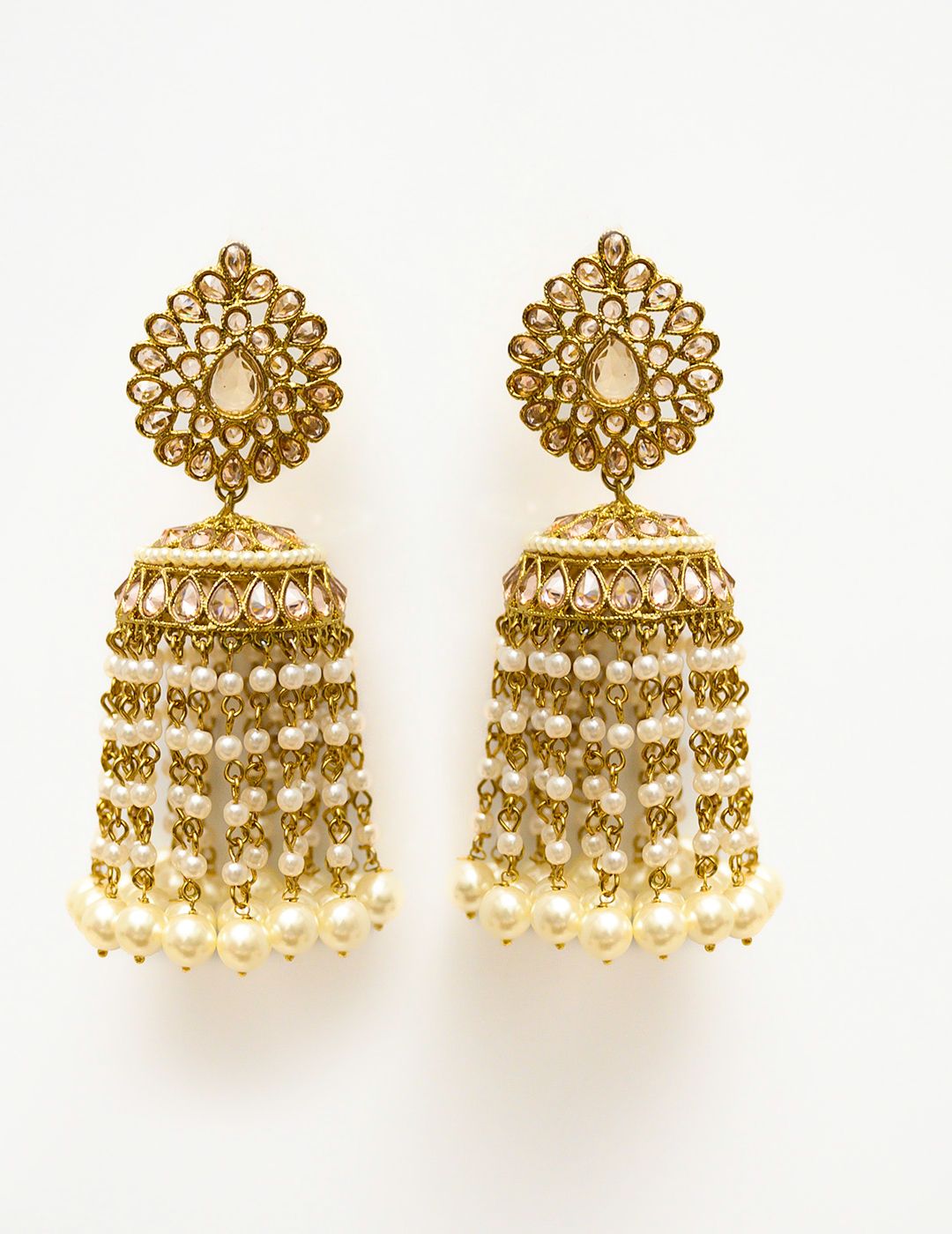 Pearl Jhumki Gold Plated