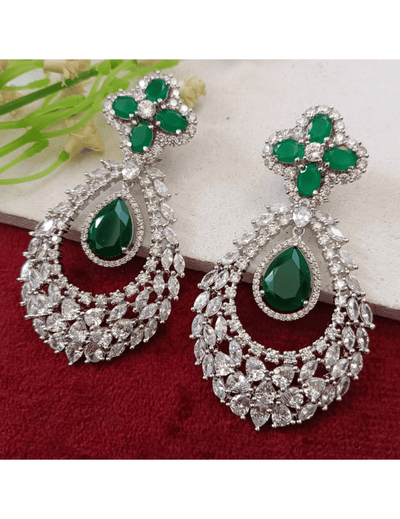 Green Emerald Teardrop Earrings