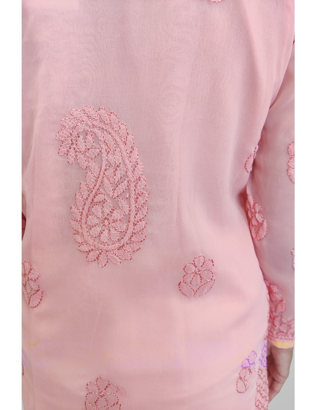 Peach Georgette Kurti