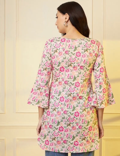 Floral Printed Cotton Kurti