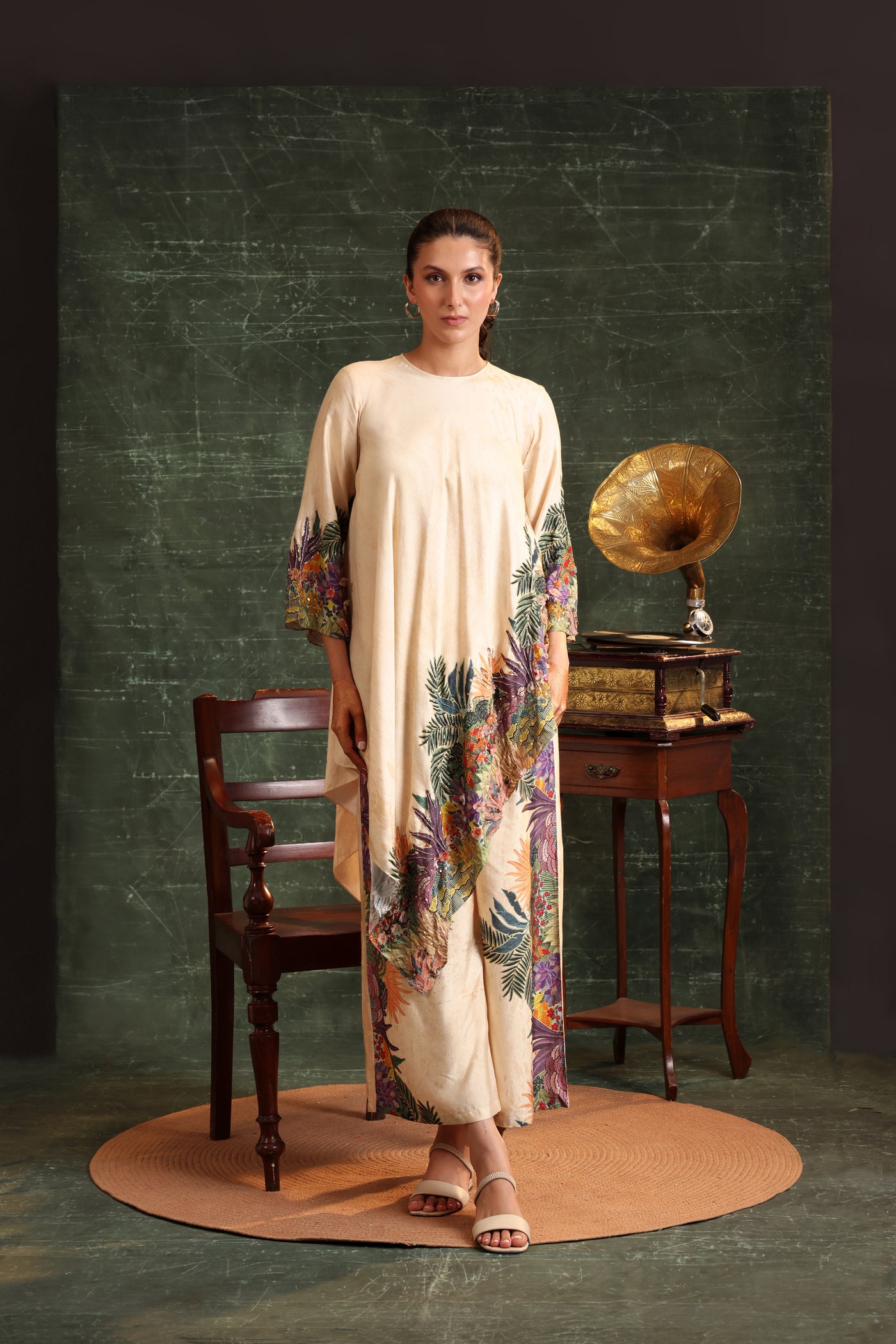 mbellished Asymmetric Kurta Set Online in Singapore