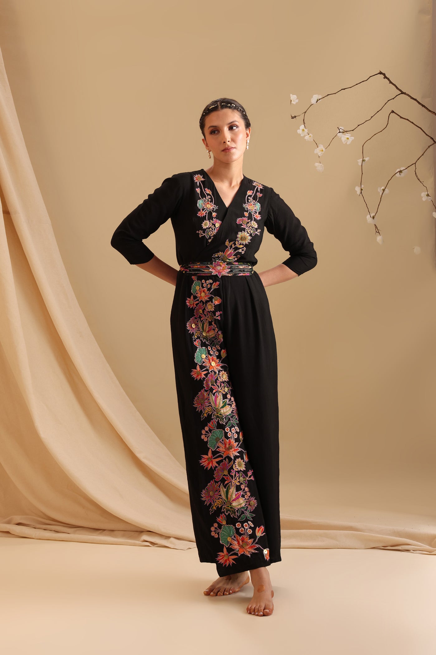 Jumpsuit with Belt - Shop Online Singapore