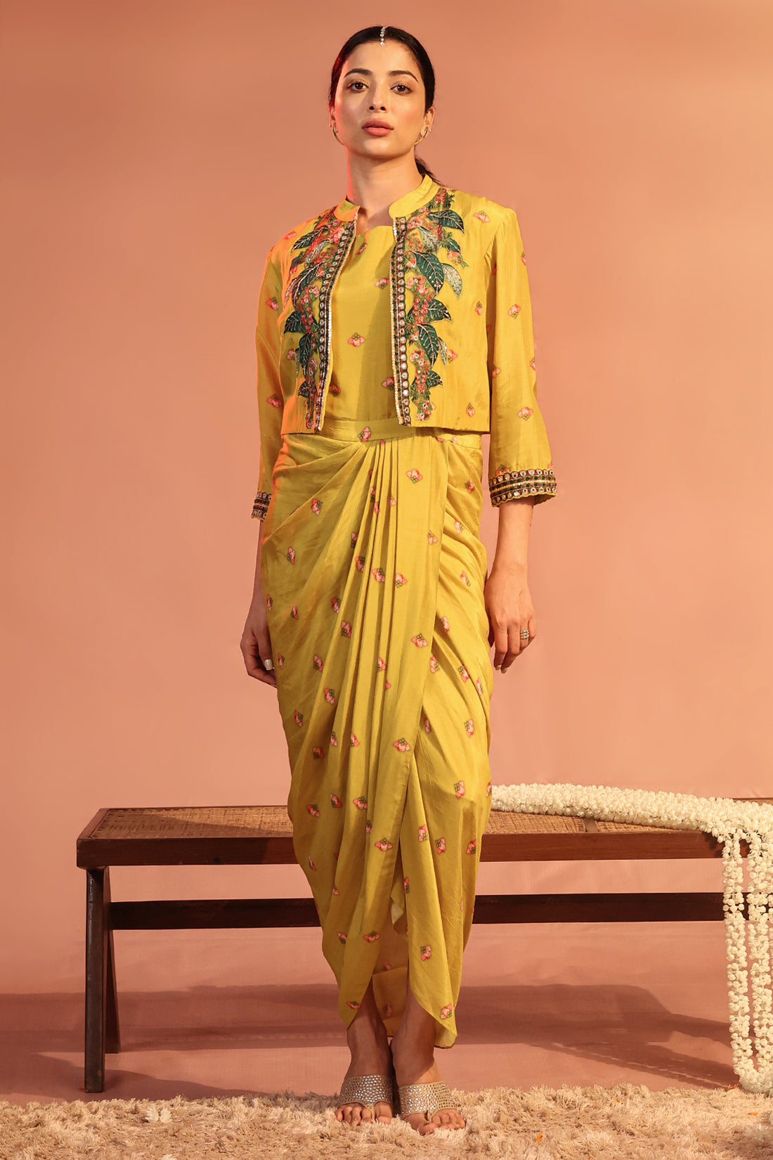 Tamaya Embroidered Drape Dress