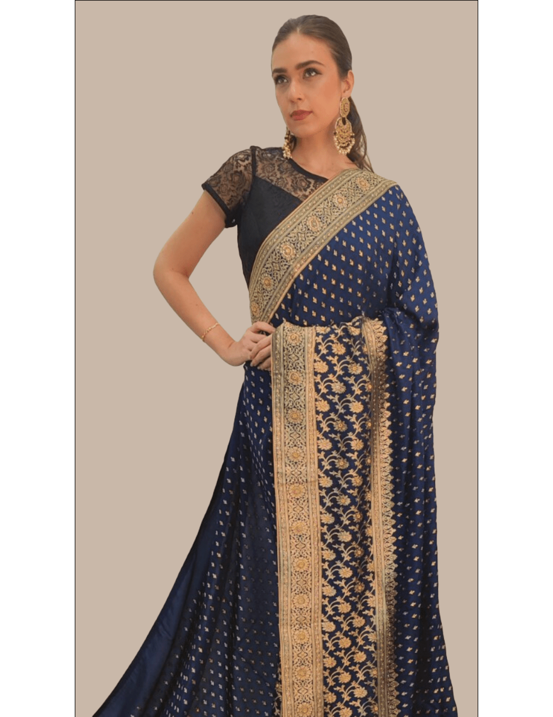 Midnight Blue Saree