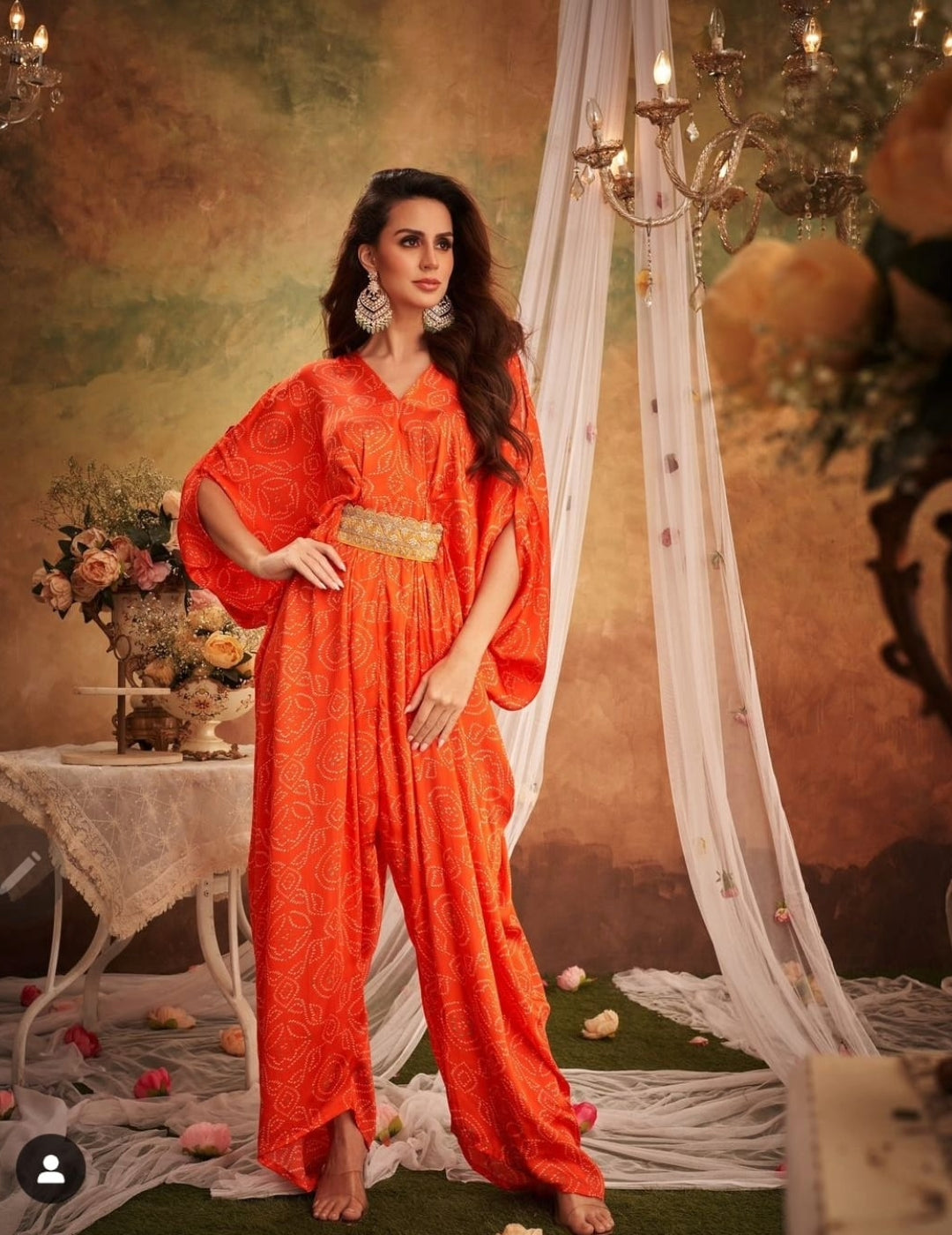 Orange Bandhani Jumper