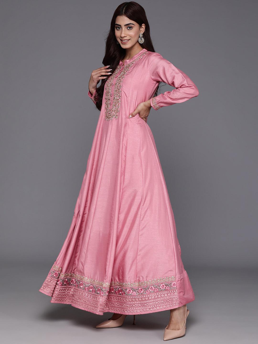 Pink Yoke Anarkali Set