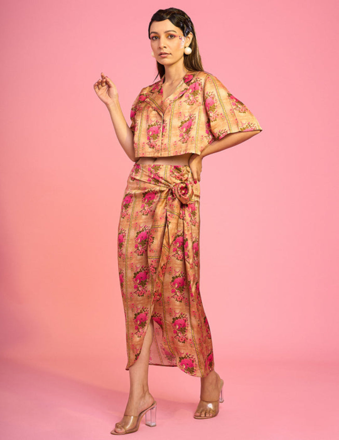 Meerab Drape Skirt and Top
