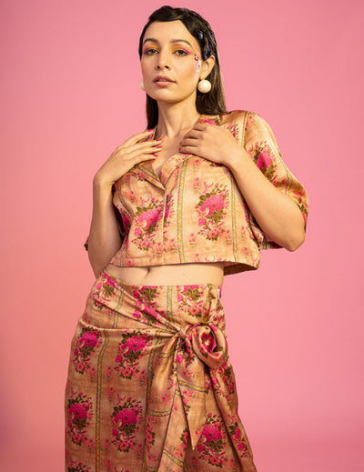 Meerab Drape Skirt and Top