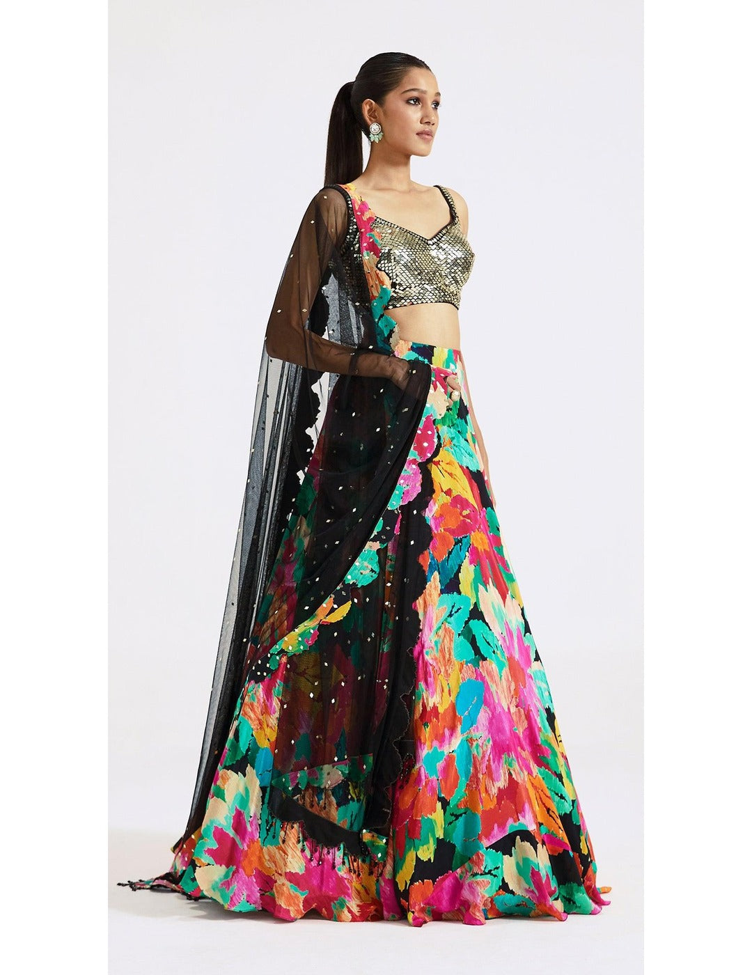 Multicoloured Lehenga Set