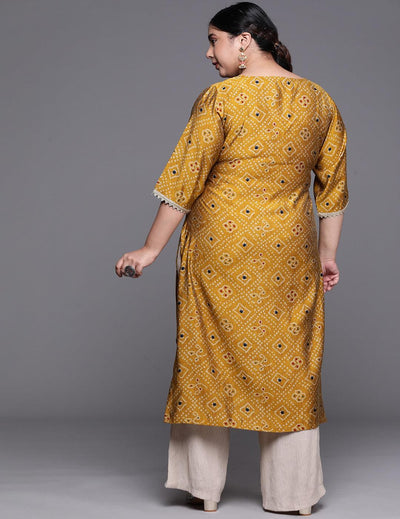 Yellow Bandhani Kurti