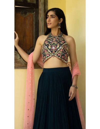 Teal Blue Lehenga Set