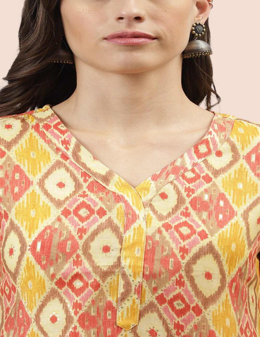 Yellow Multi-Color Printed Short Kurti online 