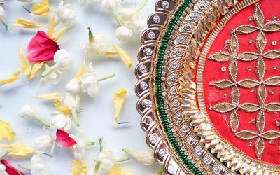 shop Red Prayer / Pooja Thali