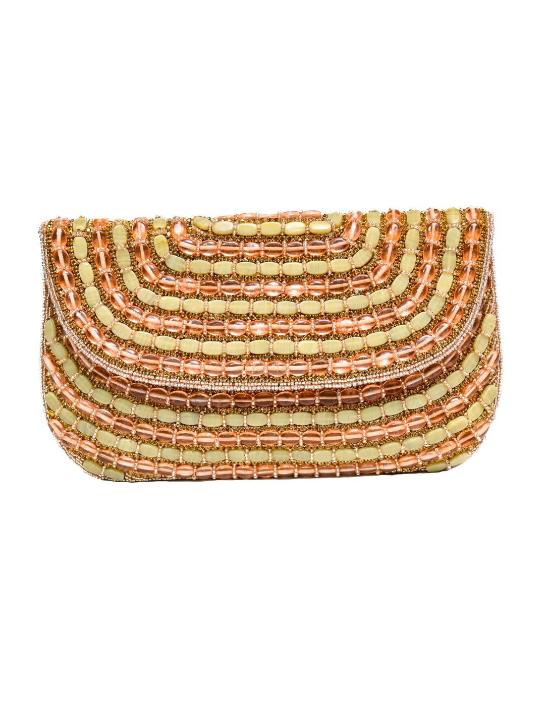 Orange Beaded Clutch