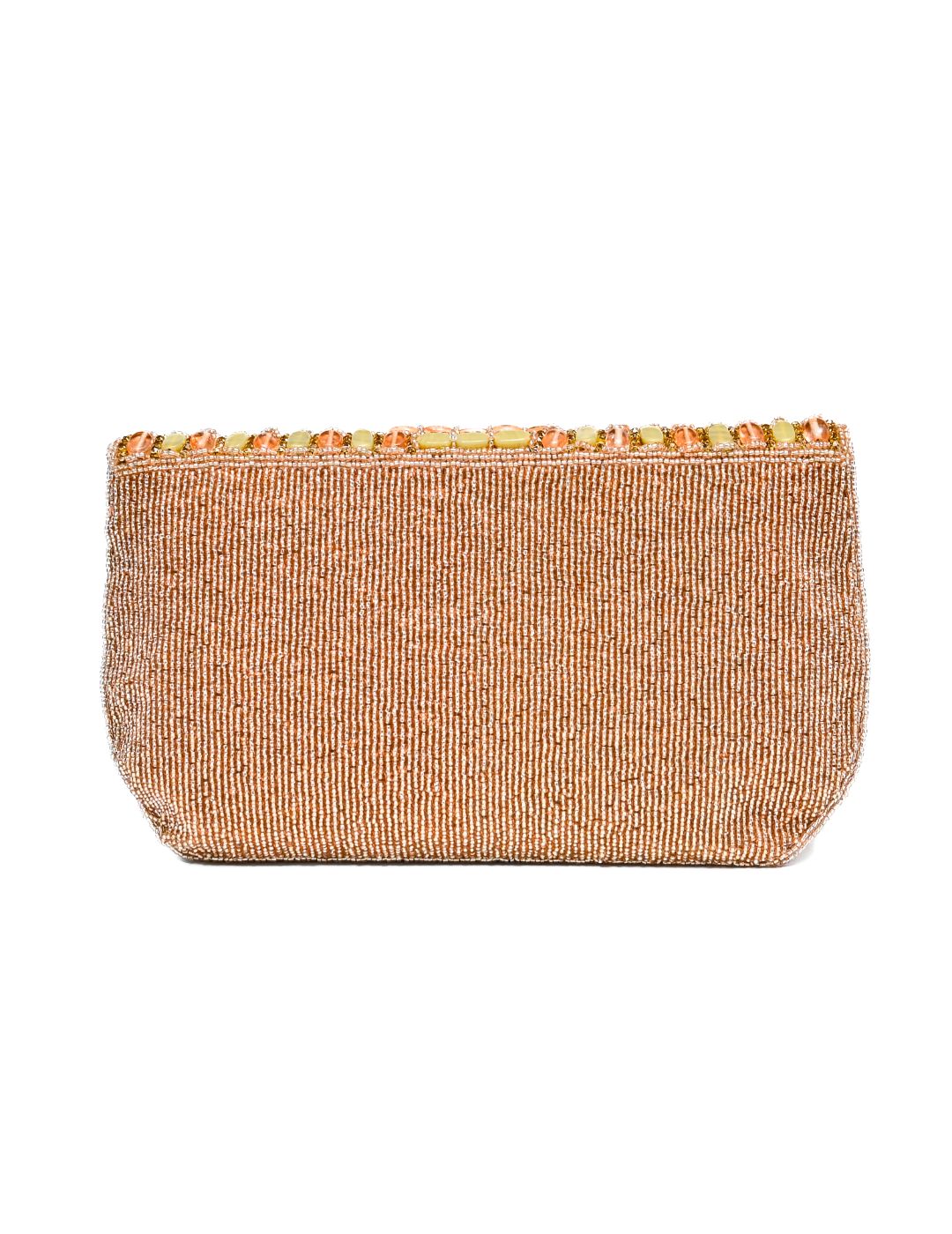 Orange Beaded Clutch