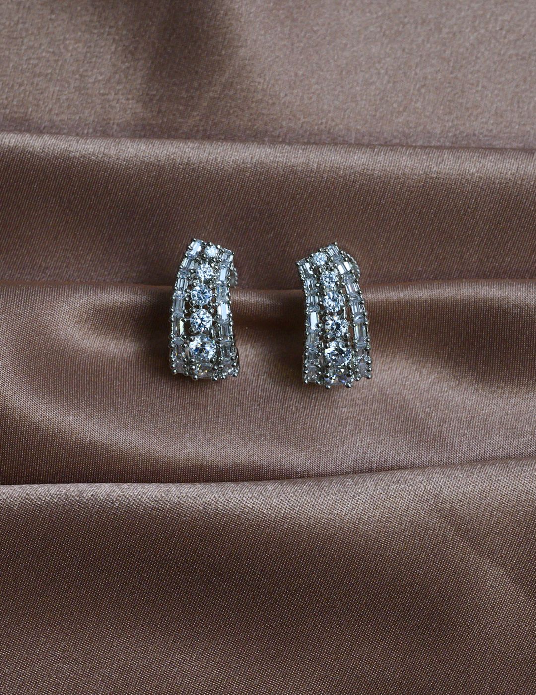 Faux Diamond Dangling Earrings