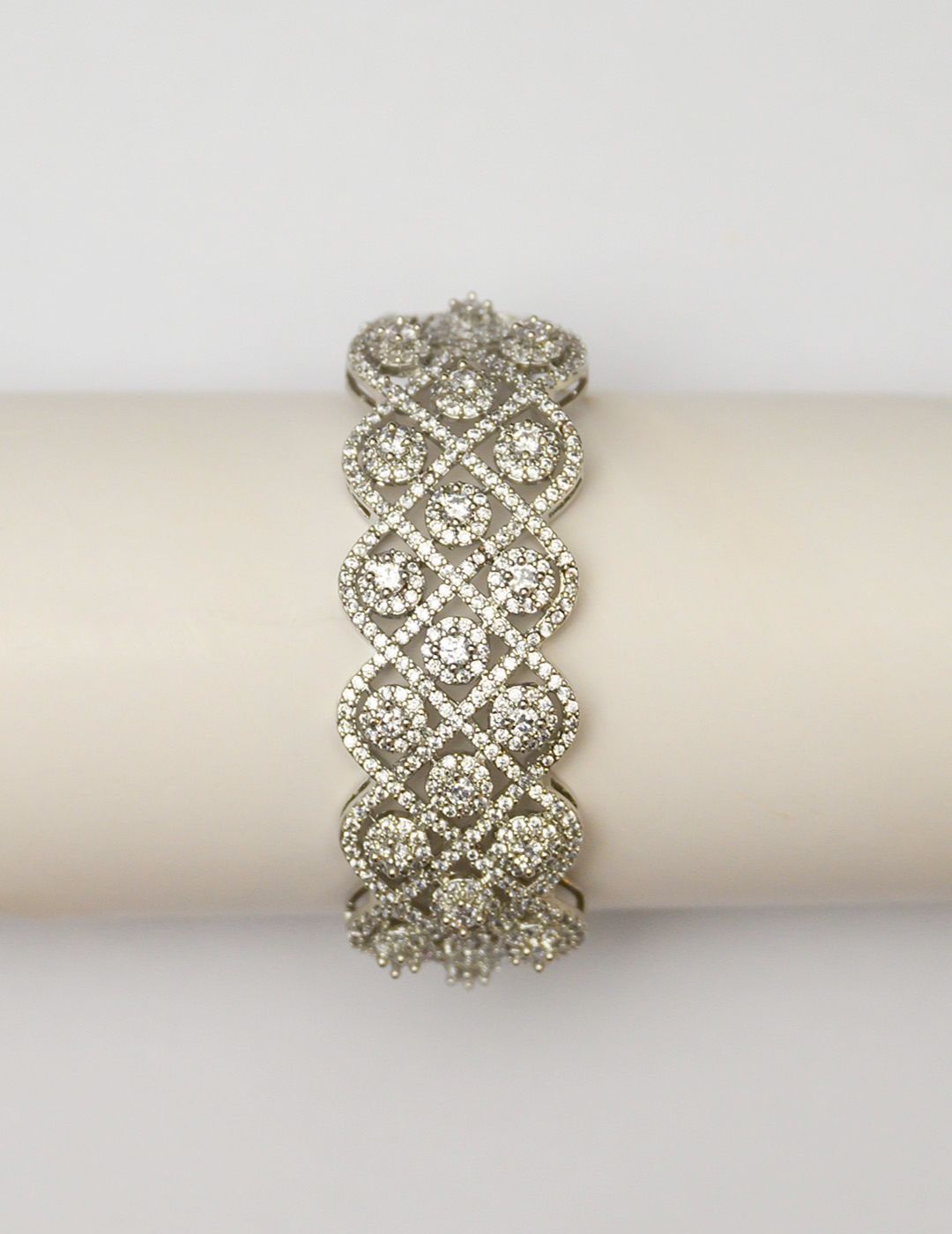 Jinders Silver Diamond Bangle.