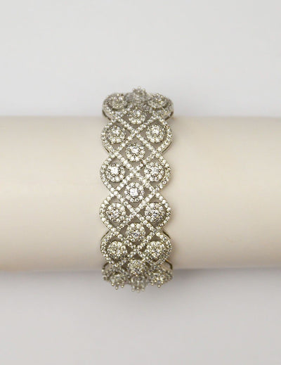 Jinders Silver Diamond Bangle.