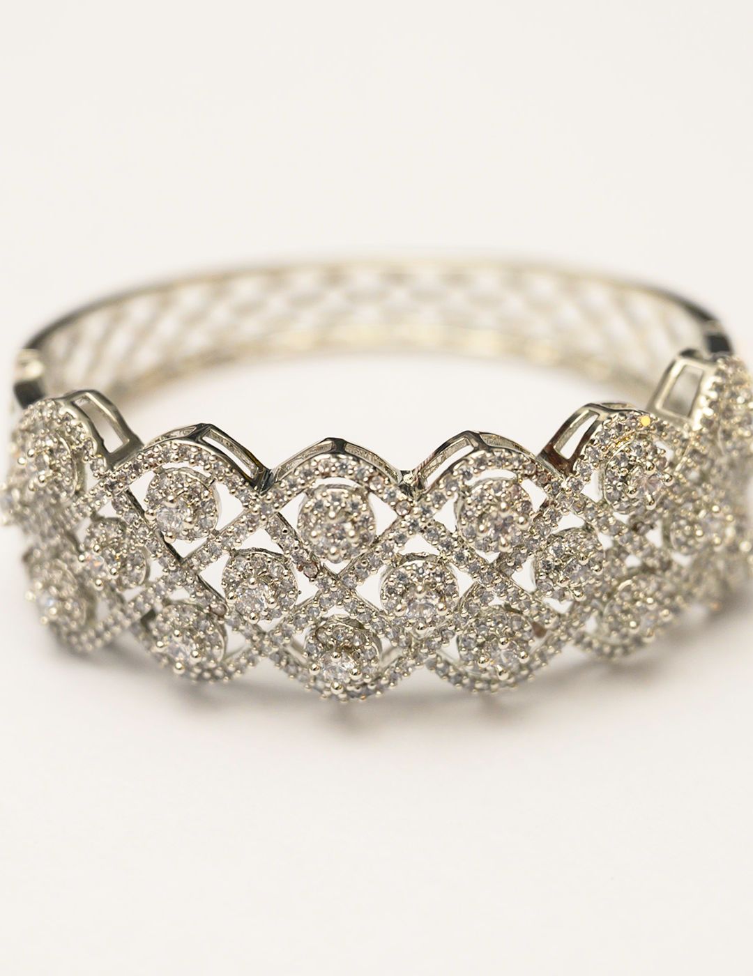 Jinders Silver Diamond Bangle.